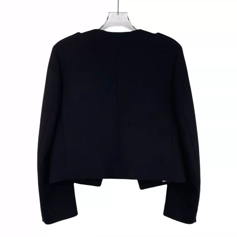 Celine Celine Black Wool Long Sleeve Jacket Size S / US 4 / IT 40 - 2 Thumbnail