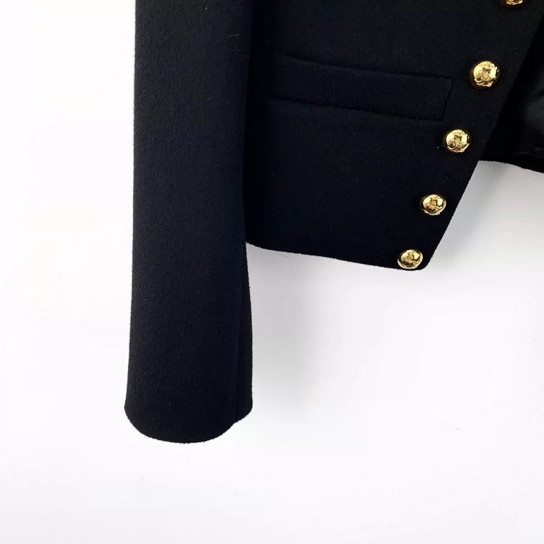 Celine Celine Black Wool Long Sleeve Jacket Size S / US 4 / IT 40 - 4 Thumbnail
