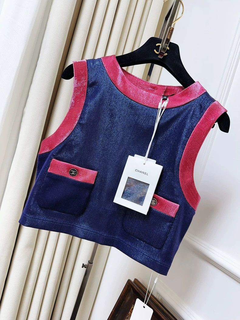 Chanel Chanel Sleeveless Vest with Pink Edges Size M / US 6-8 / IT 42-44 - 8 Thumbnail