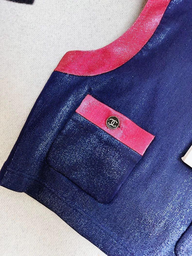 Chanel Chanel Sleeveless Vest with Pink Edges Size M / US 6-8 / IT 42-44 - 3 Thumbnail