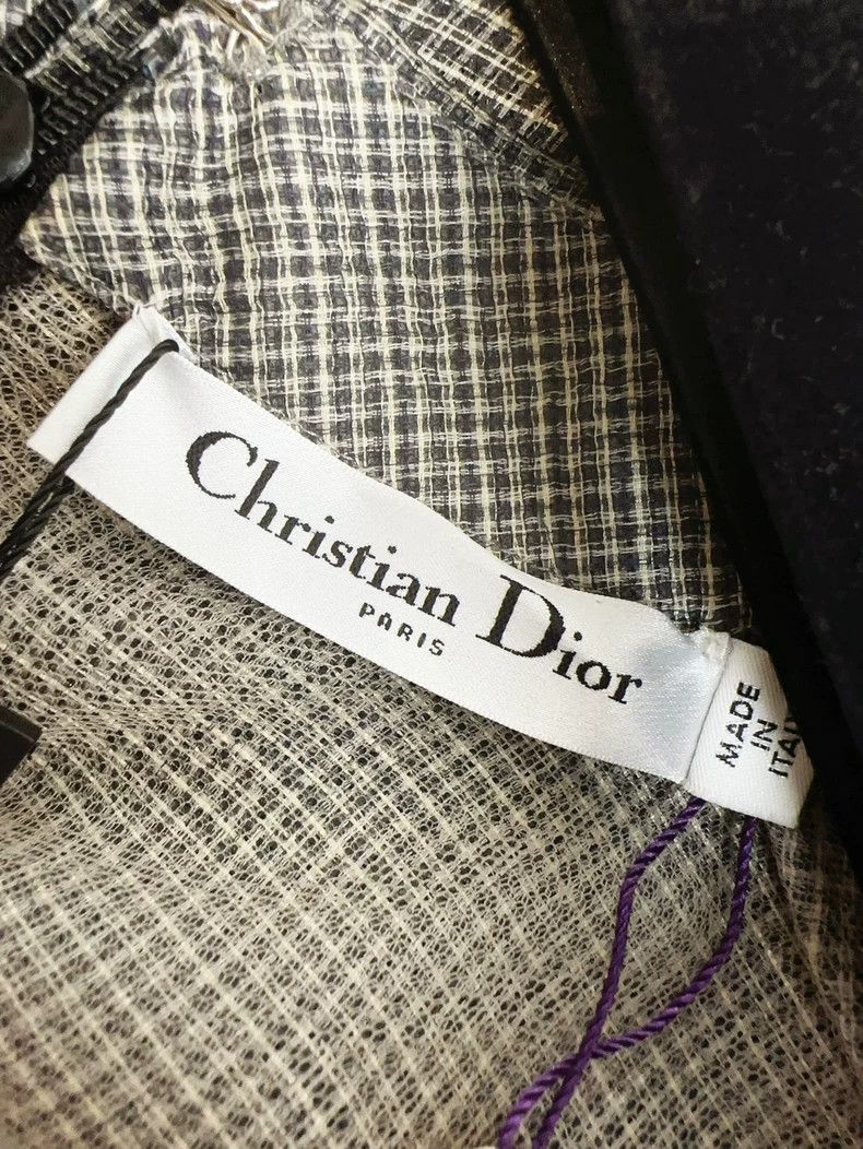 Dior Dior Gray V-Neck Short Sleeve Dress Size S / US 4 / IT 40 - 4 Thumbnail
