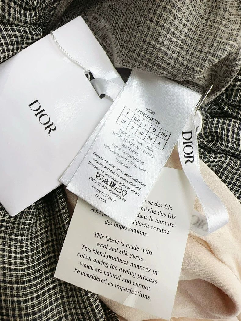 Dior Dior Gray V-Neck Short Sleeve Dress Size S / US 4 / IT 40 - 5 Thumbnail