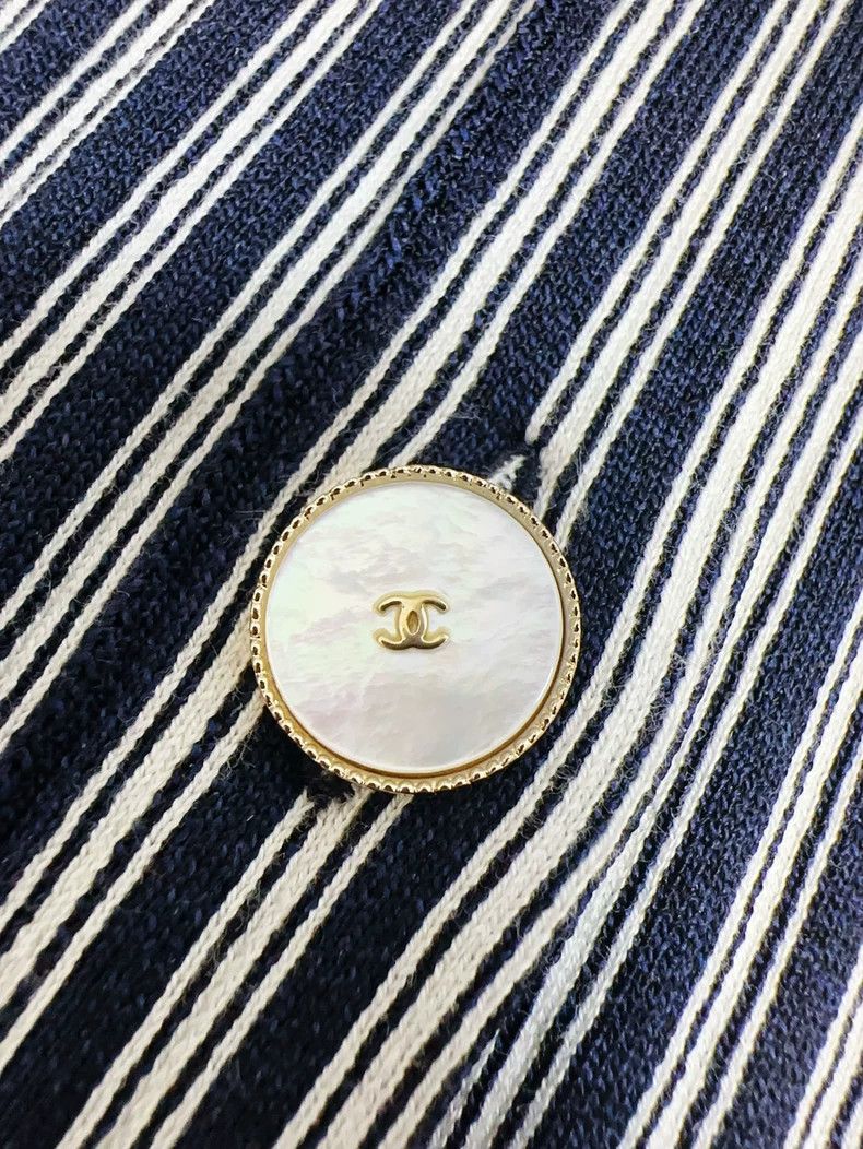 Chanel Chanel Striped Blue and White Jacket Size L / US 10 / IT 46 - 5 Thumbnail