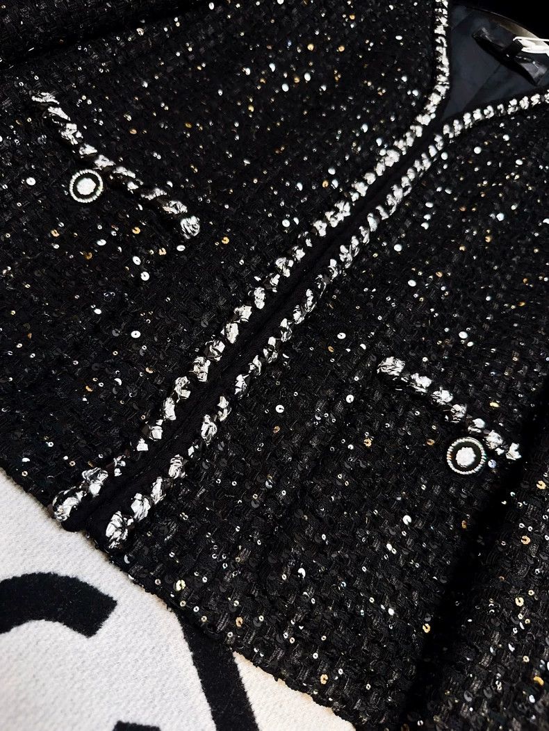 Chanel Chanel Black Star Embroidery Woven Jacket Size M / US 6-8 / IT 42-44 - 3 Thumbnail