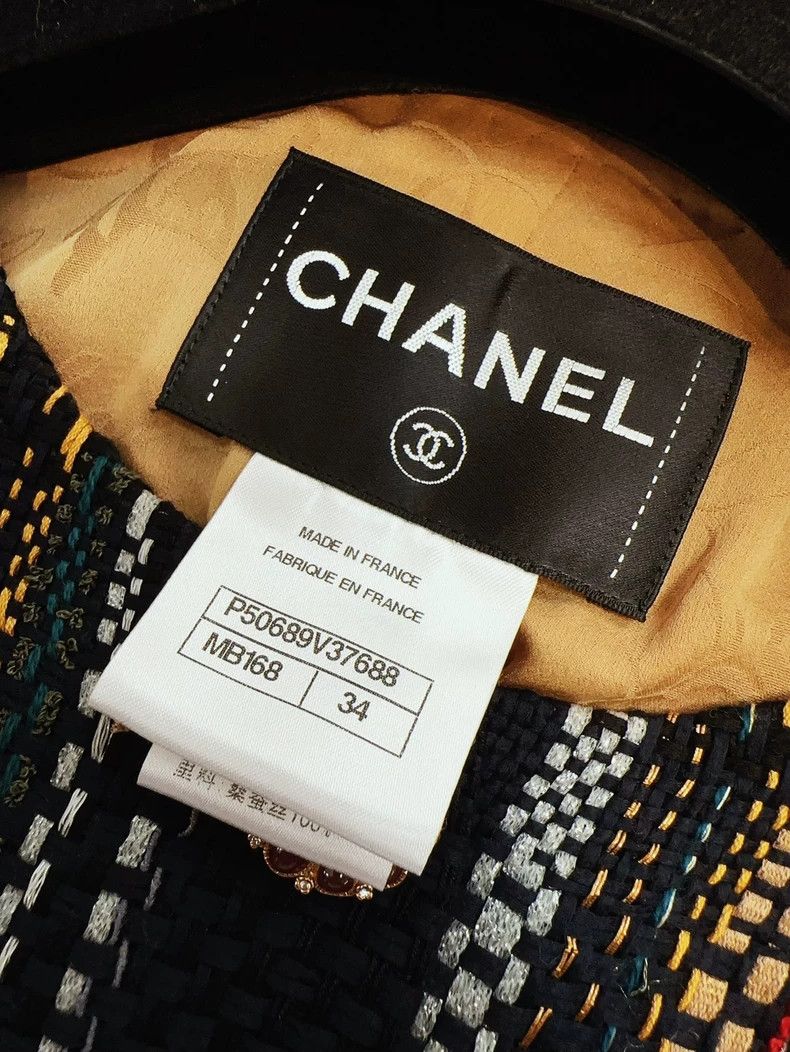 Chanel Chanel Colorful Checkered Woven Long Sleeve Jacket Size XS / US 0-2 / IT 36-38 - 4 Thumbnail