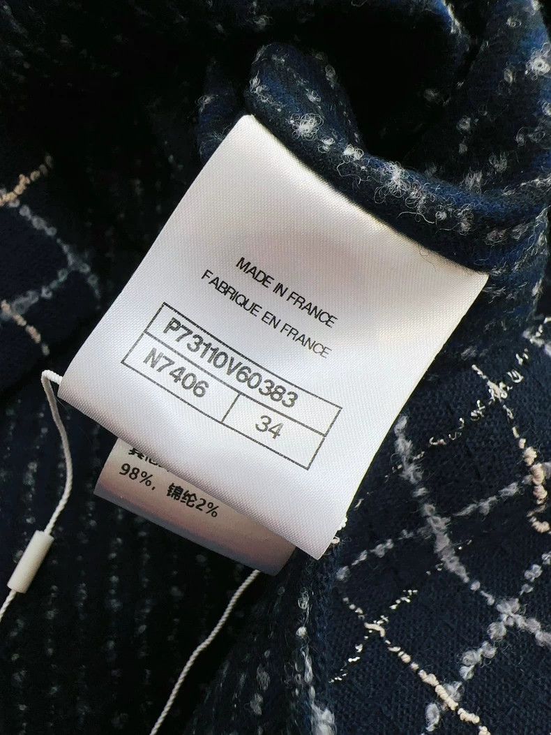 Chanel Chanel Blue Plaid Collar Coat Size 34 Size S / US 4 / IT 40 - 5 Thumbnail
