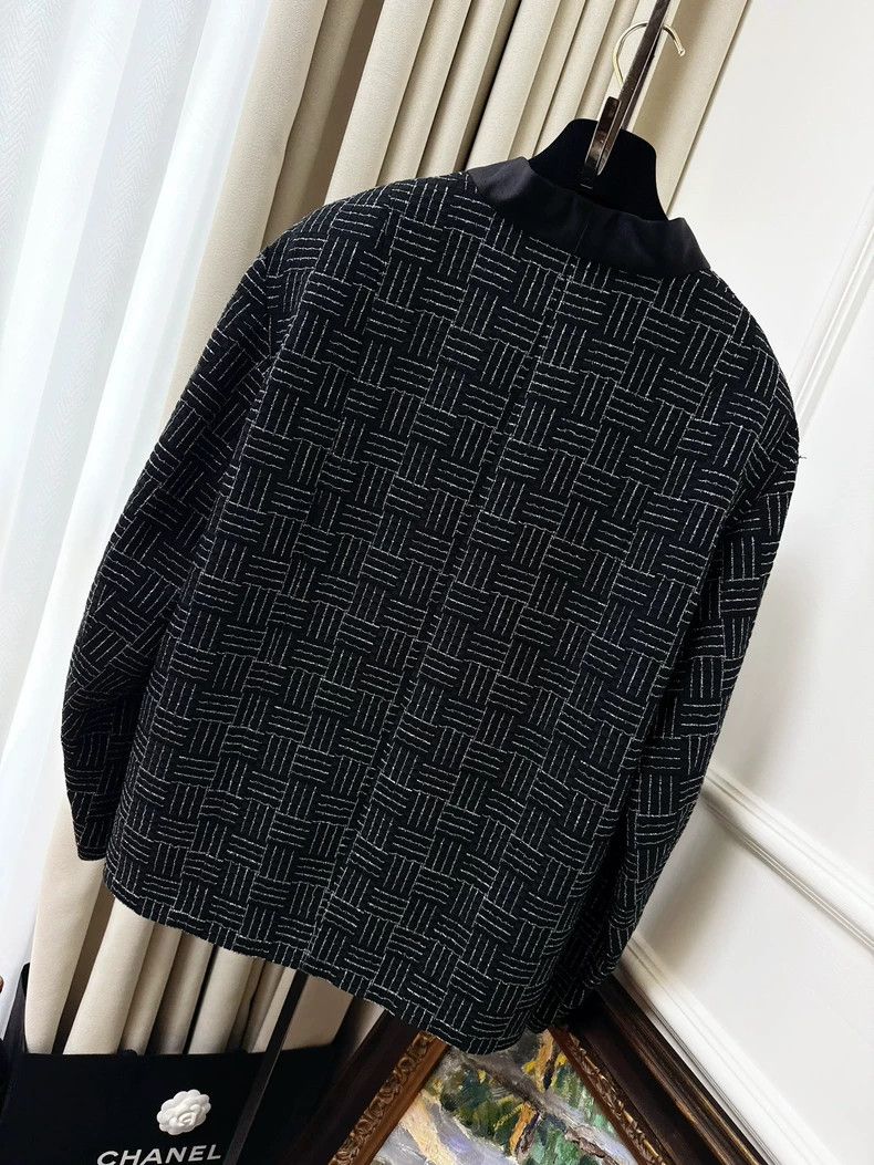 Chanel Chanel Black Mosaic Pattern Coat Size M / US 6-8 / IT 42-44 - 2 Thumbnail
