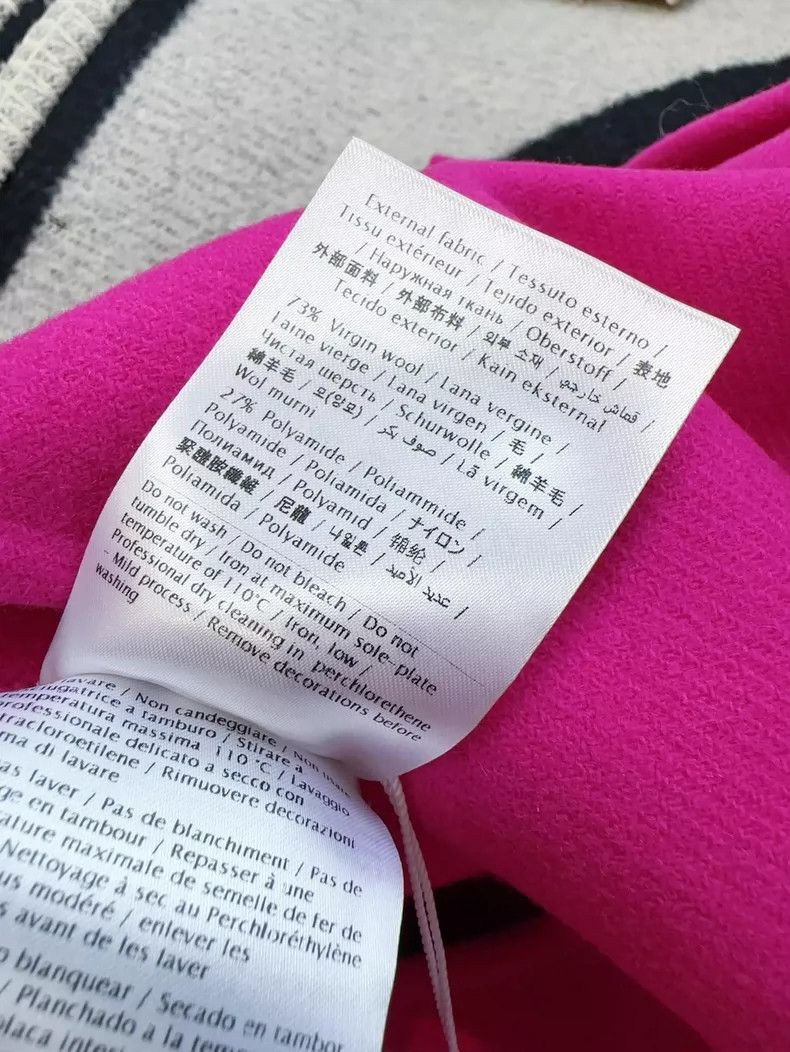 Valentino Valentino Pink Bow Wool Cape Coat Size L / US 10 / IT 46 - 7 Thumbnail