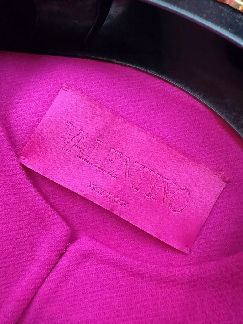 Valentino Valentino Pink Bow Wool Cape Coat Size L / US 10 / IT 46 - 5 Thumbnail