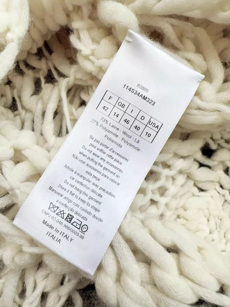 Dior Dior White Crochet Floral Knit Top Size L / US 10 / IT 46 - 5 Thumbnail