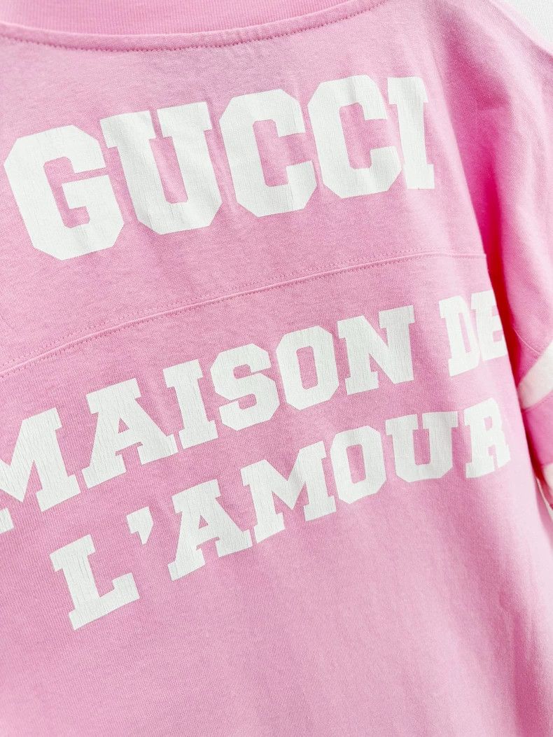 Gucci Gucci Short Sleeve Pink Top with Numbers Size XXS / US 00 / IT 34 - 4 Thumbnail