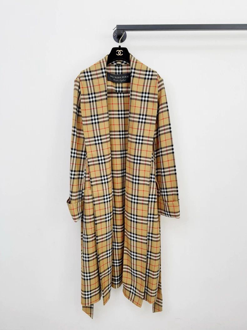 Burberry Burberry Check Wool Trench Coat Size XS Size XS / US 0-2 / IT 36-38 - 5 Thumbnail