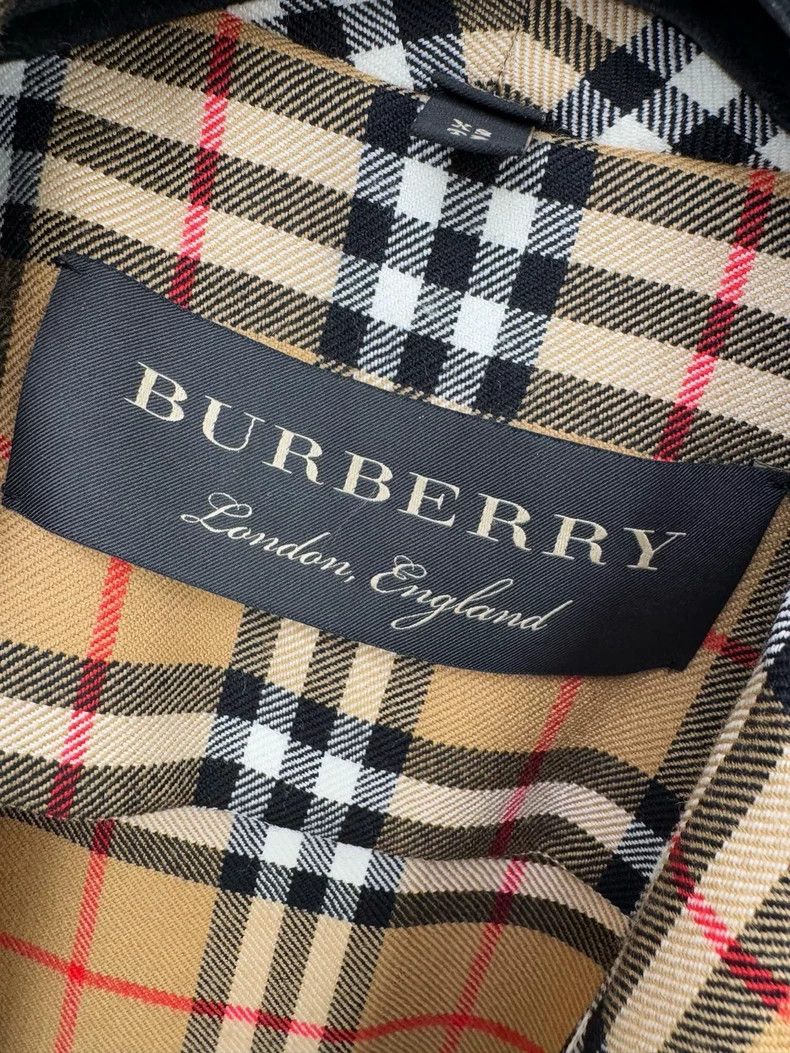 Burberry Burberry Check Wool Trench Coat Size XS Size XS / US 0-2 / IT 36-38 - 2 Thumbnail