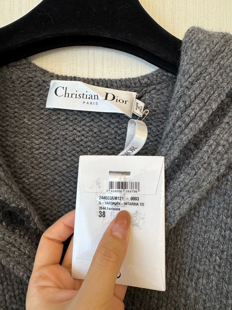 Dior Dior Gray Wool Cardigan with Hood Size M / US 6-8 / IT 42-44 - 4 Thumbnail