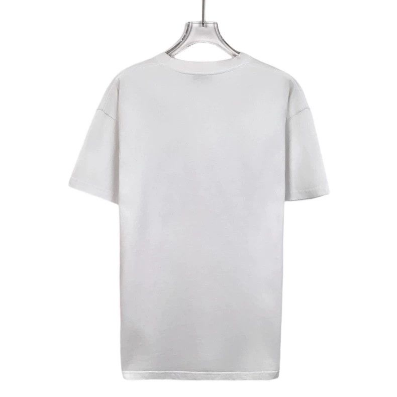 Dior White Rose Cotton Crew Neck T-Shirt Size XXS / US 00 / IT 34 - 2 Thumbnail