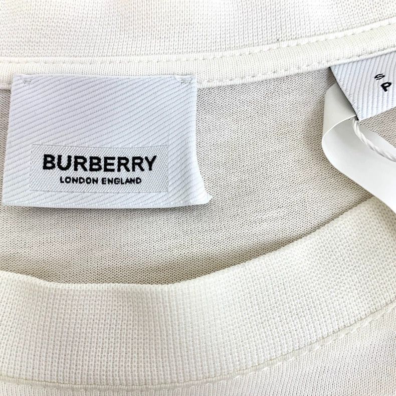 Burberry Burberry White Cotton Round Neck T-Shirt Size S / US 4 / IT 40 - 5 Thumbnail