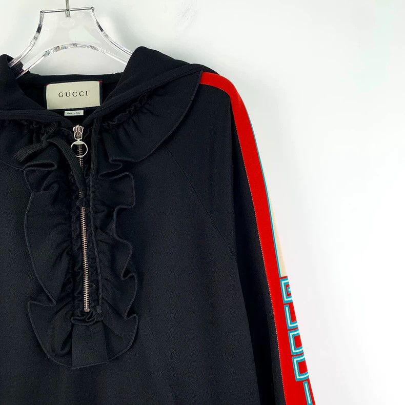 Gucci Gucci Black Hooded Dress with Trim Detail Size M / US 6-8 / IT 42-44 - 3 Thumbnail