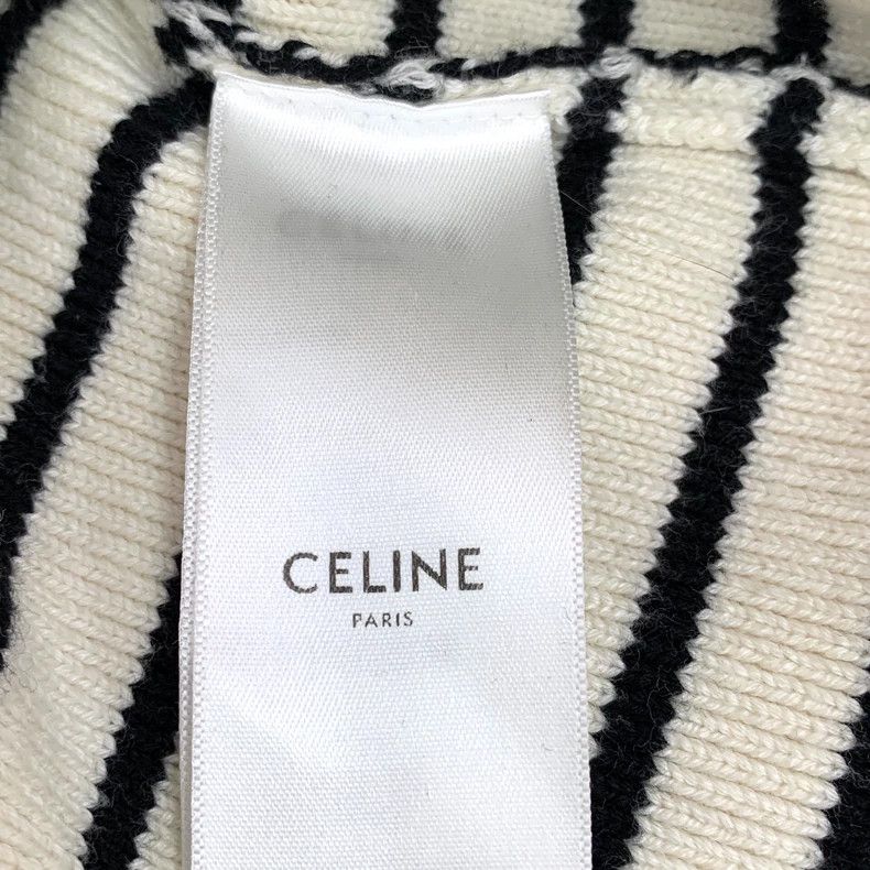 Celine Celine Beige Striped Knit Sweater with Buttons Size XS / US 0-2 / IT 36-38 - 6 Thumbnail