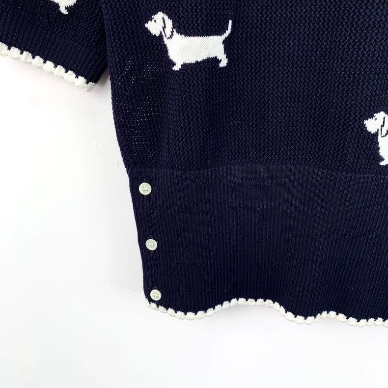 Thom Browne Thom Browne Blue Dog Knit Short Sleeve Top Size M / US 6-8 / IT 42-44 - 4 Thumbnail
