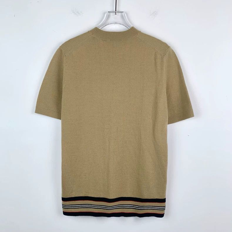Burberry Burberry Short Sleeve Knit Top with Stripes Size L / US 10 / IT 46 - 2 Thumbnail