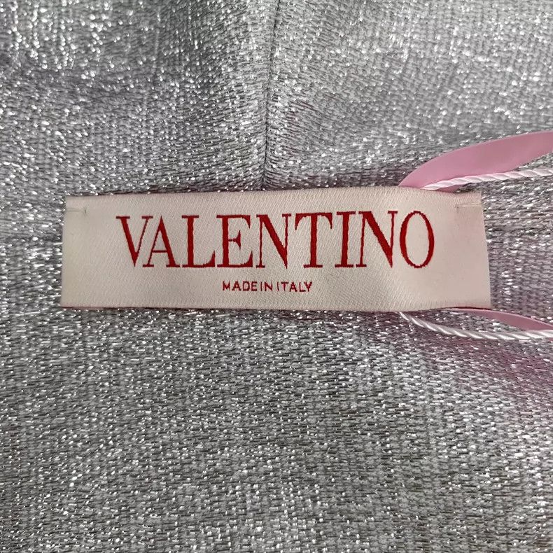 Valentino Silver Sequin Hooded Long Sleeve Sweatshirt Size XS / US 0-2 / IT 36-38 - 5 Thumbnail