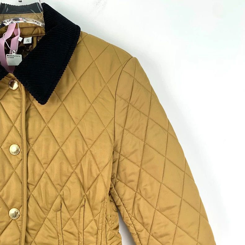 Burberry Burberry Brown Diamond Quilted Long Sleeve Jacket Size S / US 4 / IT 40 - 3 Thumbnail