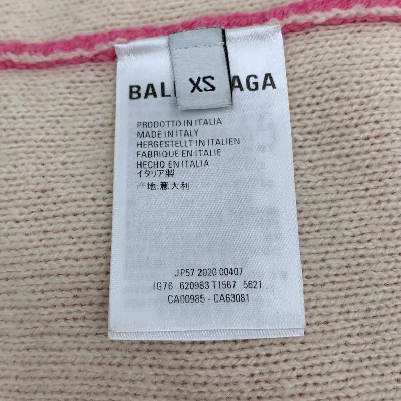Balenciaga Balenciaga Pink Logo Knit Sweater Size XS / US 0-2 / IT 36-38 - 6 Thumbnail