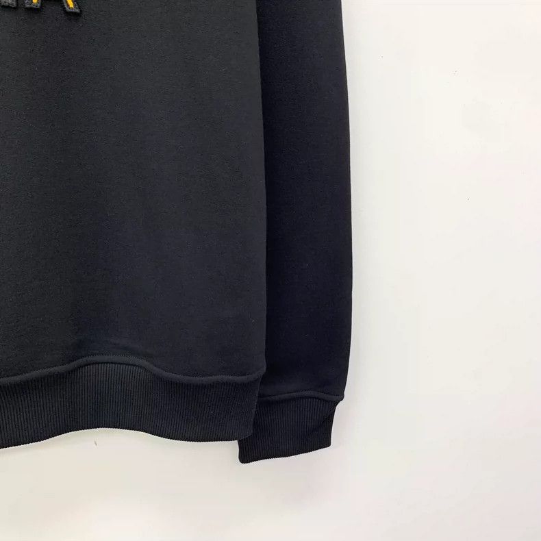 Fendi Fendi Black Logo Embroidered Long Sleeve Sweatshirt Size M / US 6-8 / IT 42-44 - 4 Thumbnail