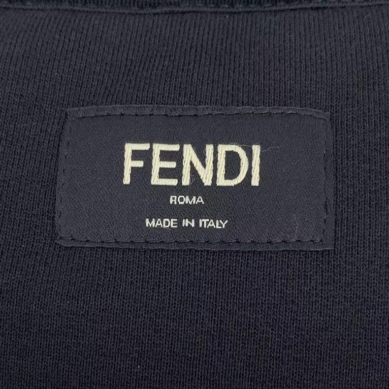 Fendi Fendi Black Logo Embroidered Long Sleeve Sweatshirt Size M / US 6-8 / IT 42-44 - 5 Thumbnail
