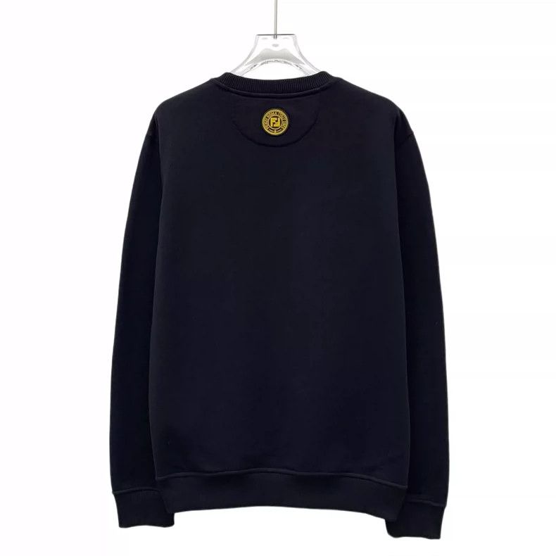 Fendi Fendi Black Logo Embroidered Long Sleeve Sweatshirt Size M / US 6-8 / IT 42-44 - 2 Thumbnail