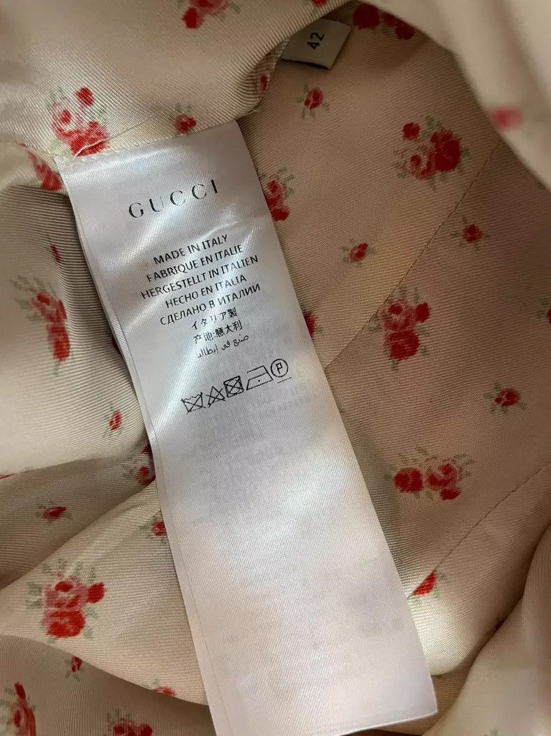 Gucci Gucci Red Jacket with Embroidery Details Size L / US 10 / IT 46 - 6 Thumbnail