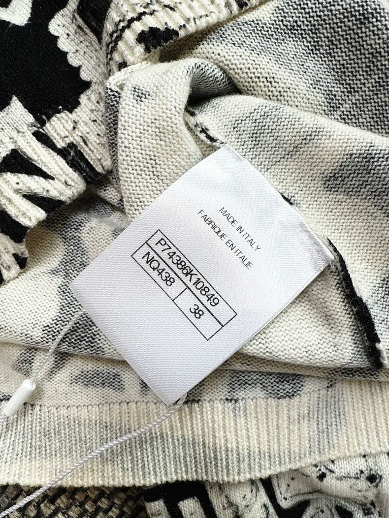Chanel Chanel Black and White Knit Cardigan Size M / US 6-8 / IT 42-44 - 4 Thumbnail