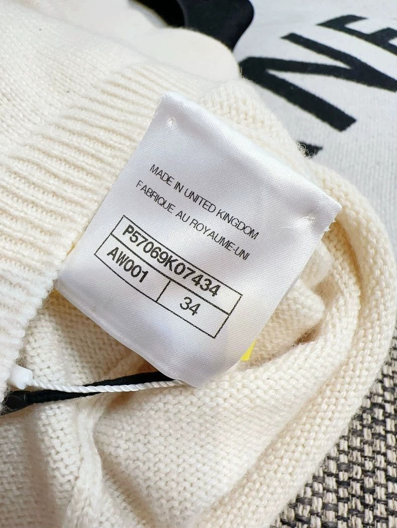 Chanel Chanel Cream Knit Top with Bow Sleeves Size S / US 4 / IT 40 - 5 Thumbnail