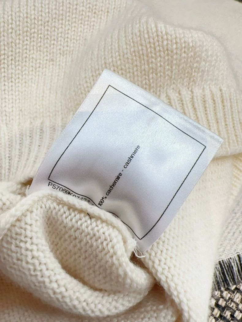 Chanel Chanel Cream Knit Top with Bow Sleeves Size S / US 4 / IT 40 - 6 Thumbnail