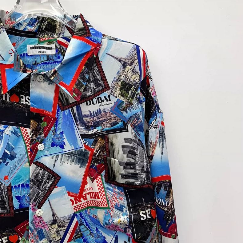 Balenciaga Balenciaga Colorful Silk Long Sleeve Shirt Size XS / US 0-2 / IT 36-38 - 3 Thumbnail