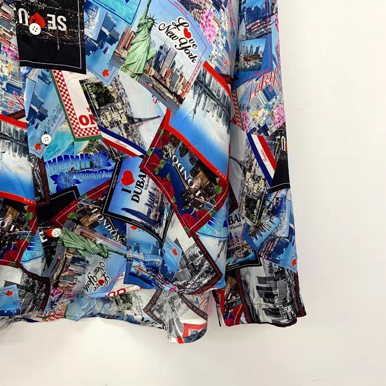 Balenciaga Balenciaga Colorful Silk Long Sleeve Shirt Size XS / US 0-2 / IT 36-38 - 4 Thumbnail