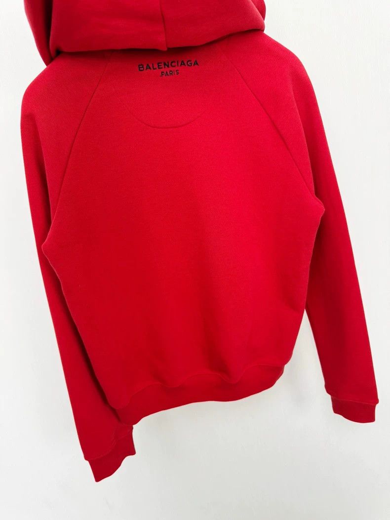 Balenciaga Balenciaga Red Hoodie with Yellow Detail Size L / US 10 / IT 46 - 3 Thumbnail