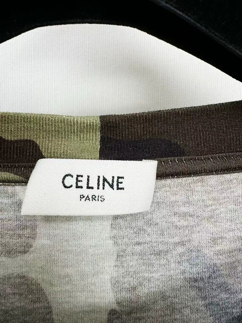 Celine Celine Camouflage Short Sleeve Top Size S Size S / US 4 / IT 40 - 2 Thumbnail