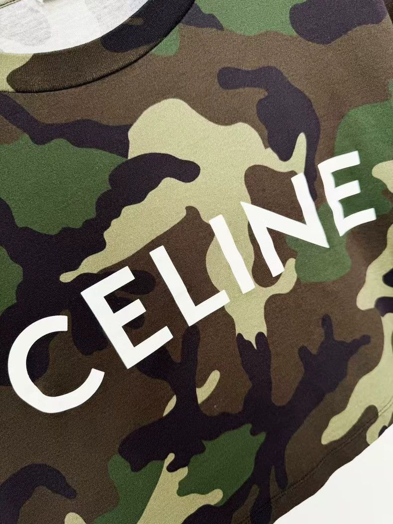 Celine Celine Camouflage Short Sleeve Top Size S Size S / US 4 / IT 40 - 3 Thumbnail