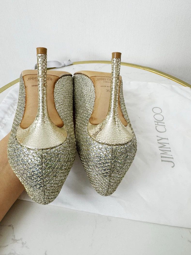 Jimmy Choo Jimmy Choo Sparkly Heels with Embellishments Size US 6 / IT 36 - 5 Thumbnail