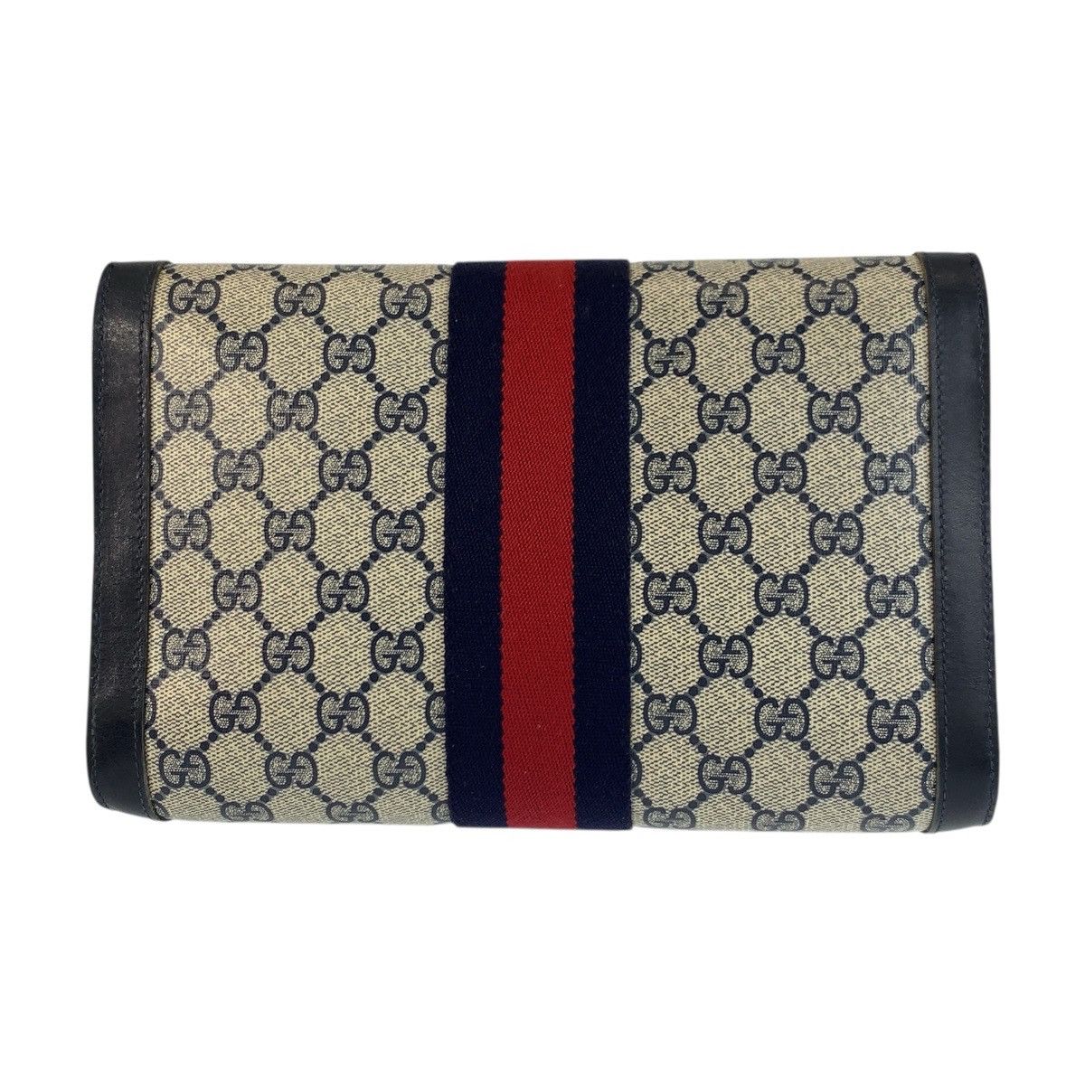Gucci Gucci Gucci GG Supreme Canvas Leather Clutch Bag Canvas Clutch Bag 38 DUTY FREE for USA Size ONE SIZE - 2 Thumbnail