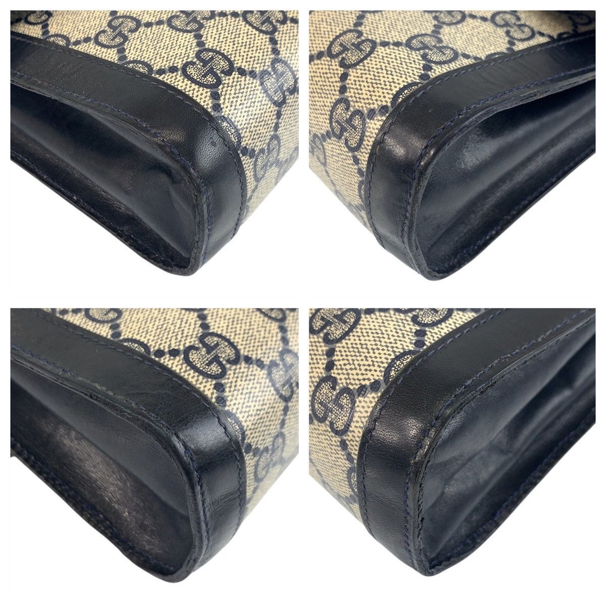 Gucci Gucci Gucci GG Supreme Canvas Leather Clutch Bag Canvas Clutch Bag 38 DUTY FREE for USA Size ONE SIZE - 3 Thumbnail