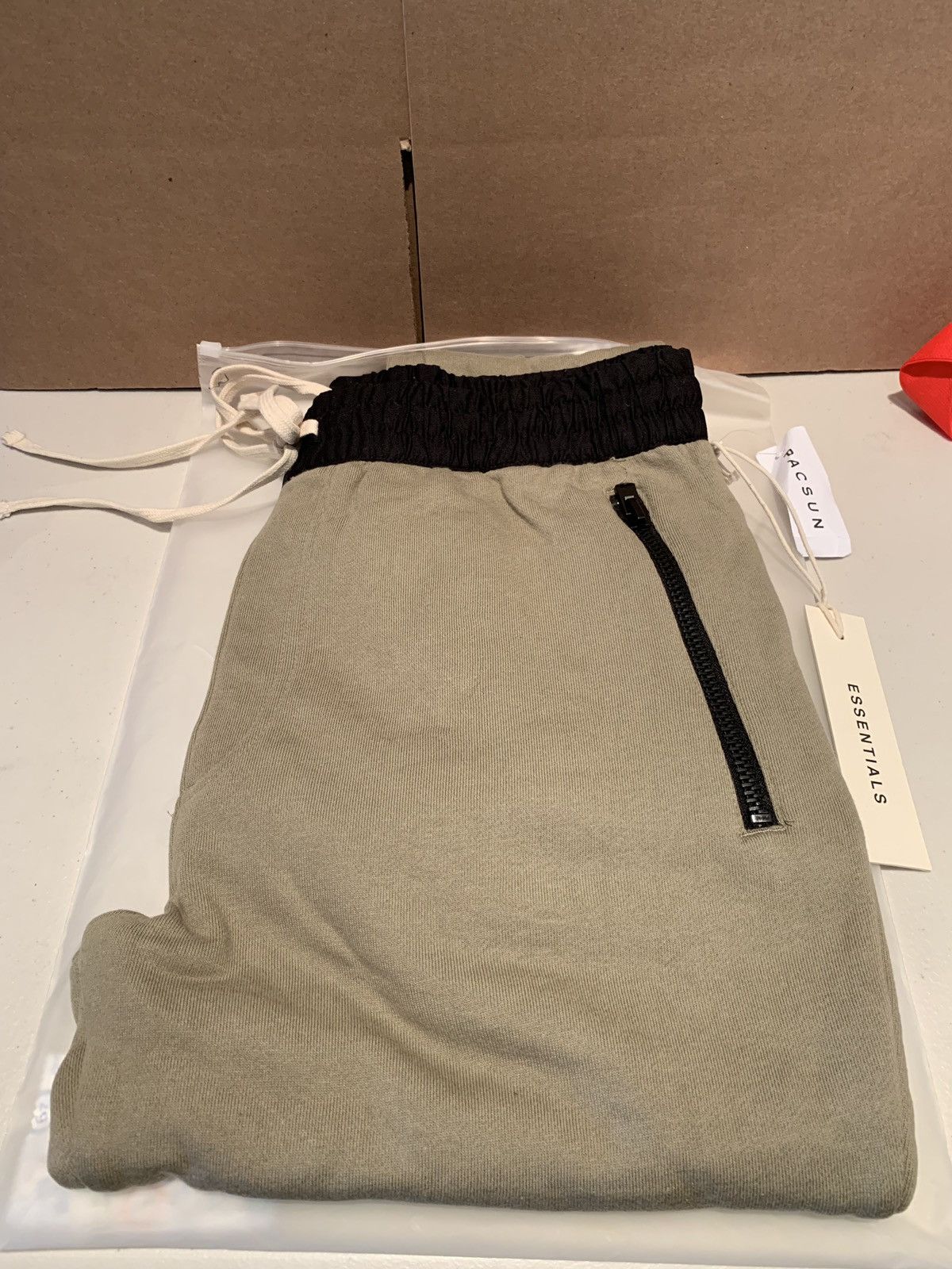 Fear of God FOG Essentials Drawstring Pants Sage Green Fear Of God Grailed