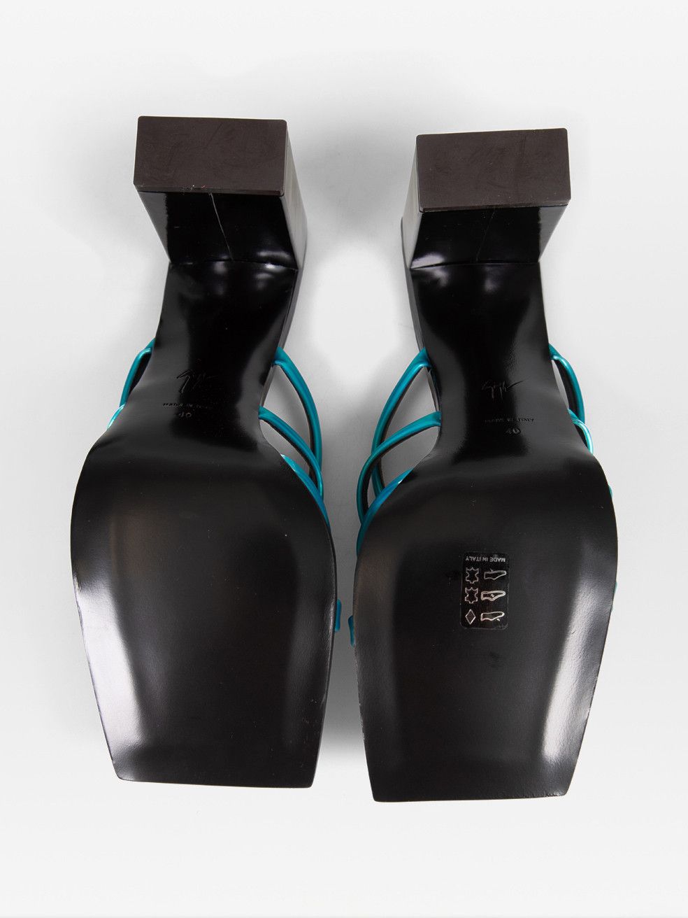 Blue Strappy Shangay 85 Mules