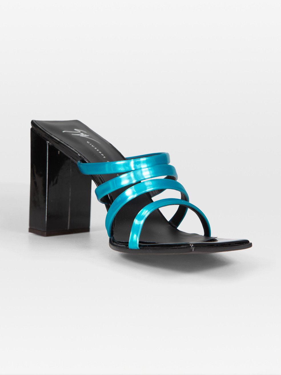 Blue Strappy Shangay 85 Mules