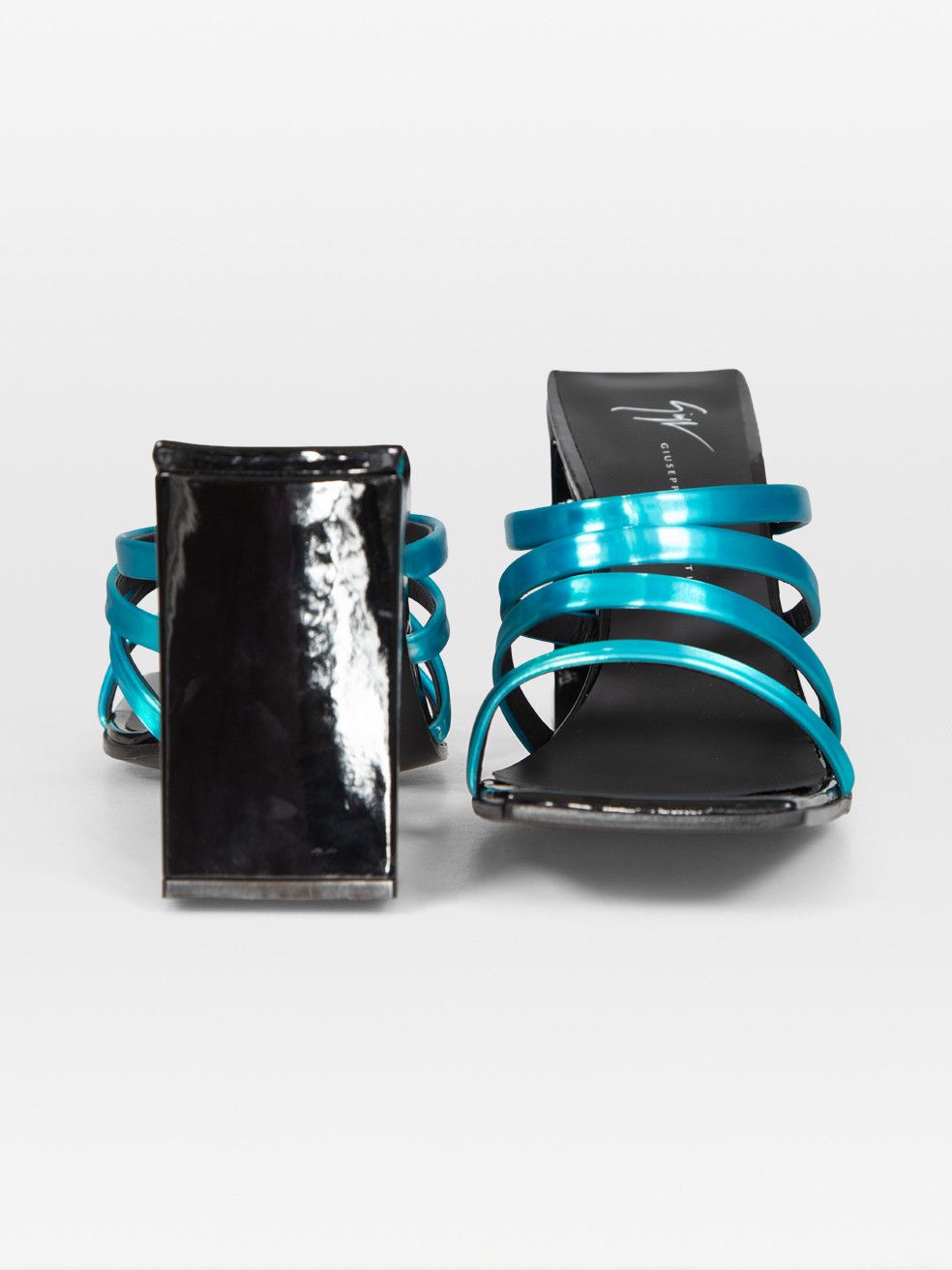 Blue Strappy Shangay 85 Mules