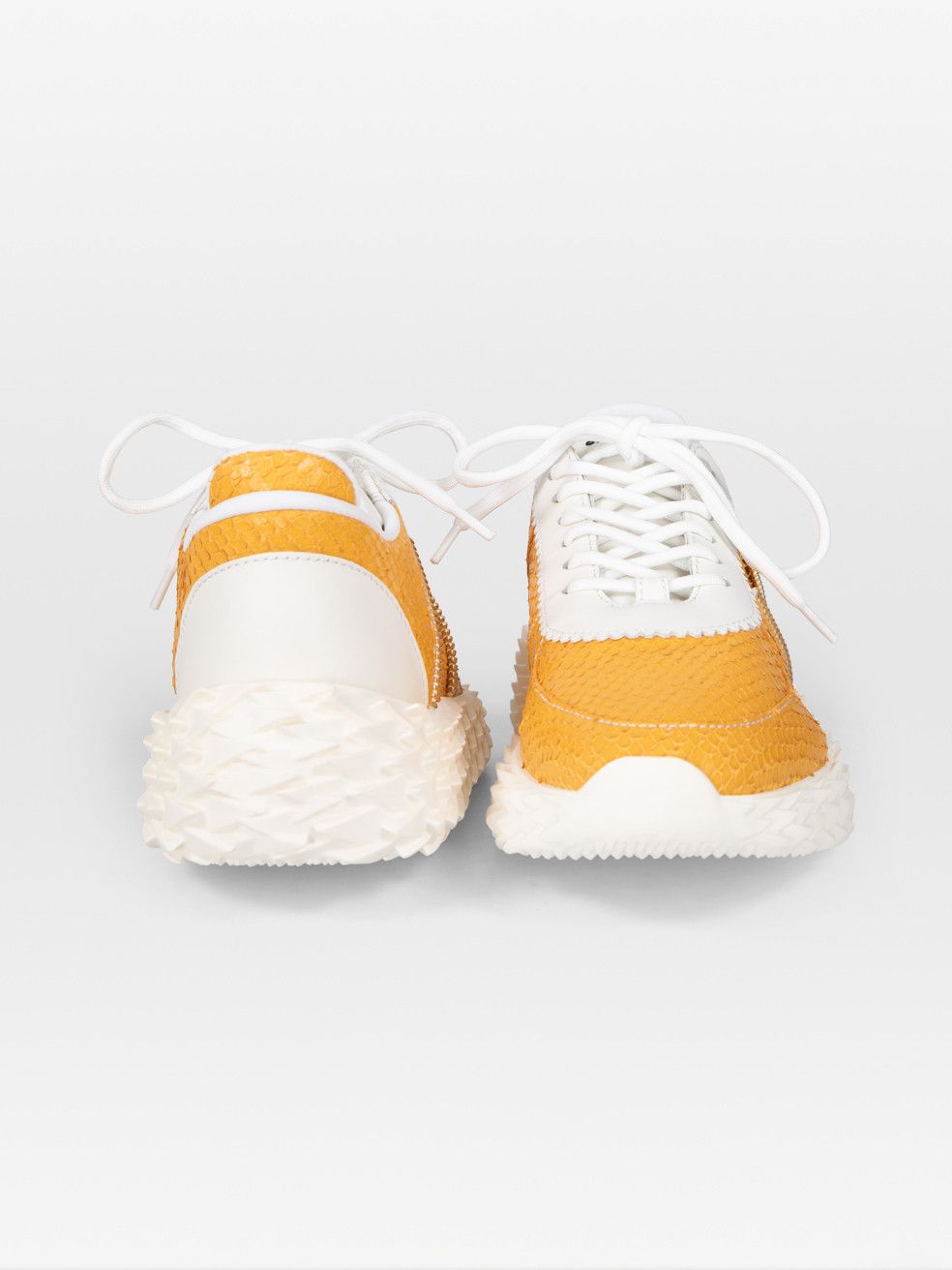 Giuseppe Zanotti Yellow Leather Urchin Trainers Size US 8.5 / IT 38.5 - 3 Thumbnail