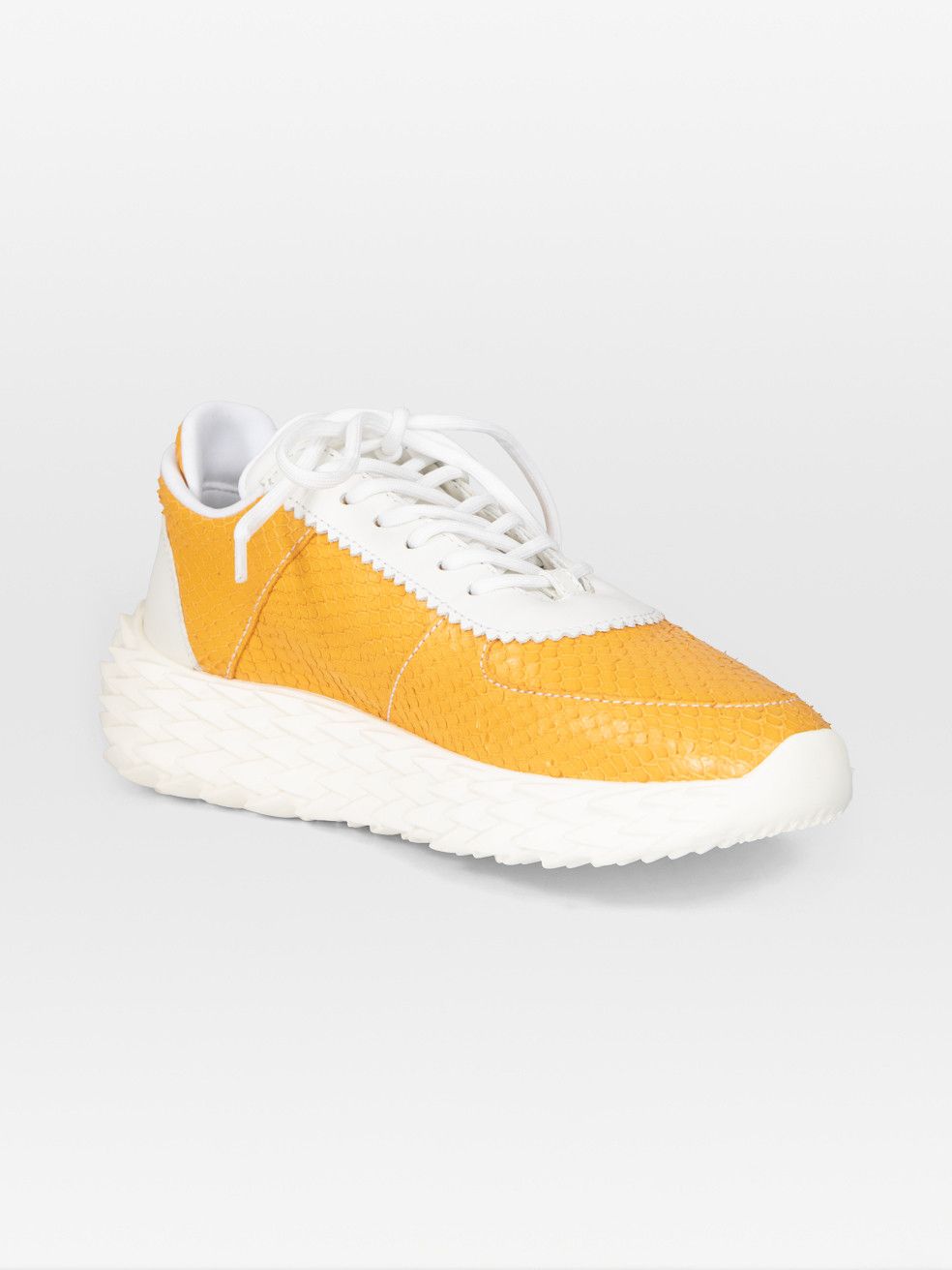 Giuseppe Zanotti Yellow Leather Urchin Trainers Size US 8.5 / IT 38.5 - 2 Thumbnail