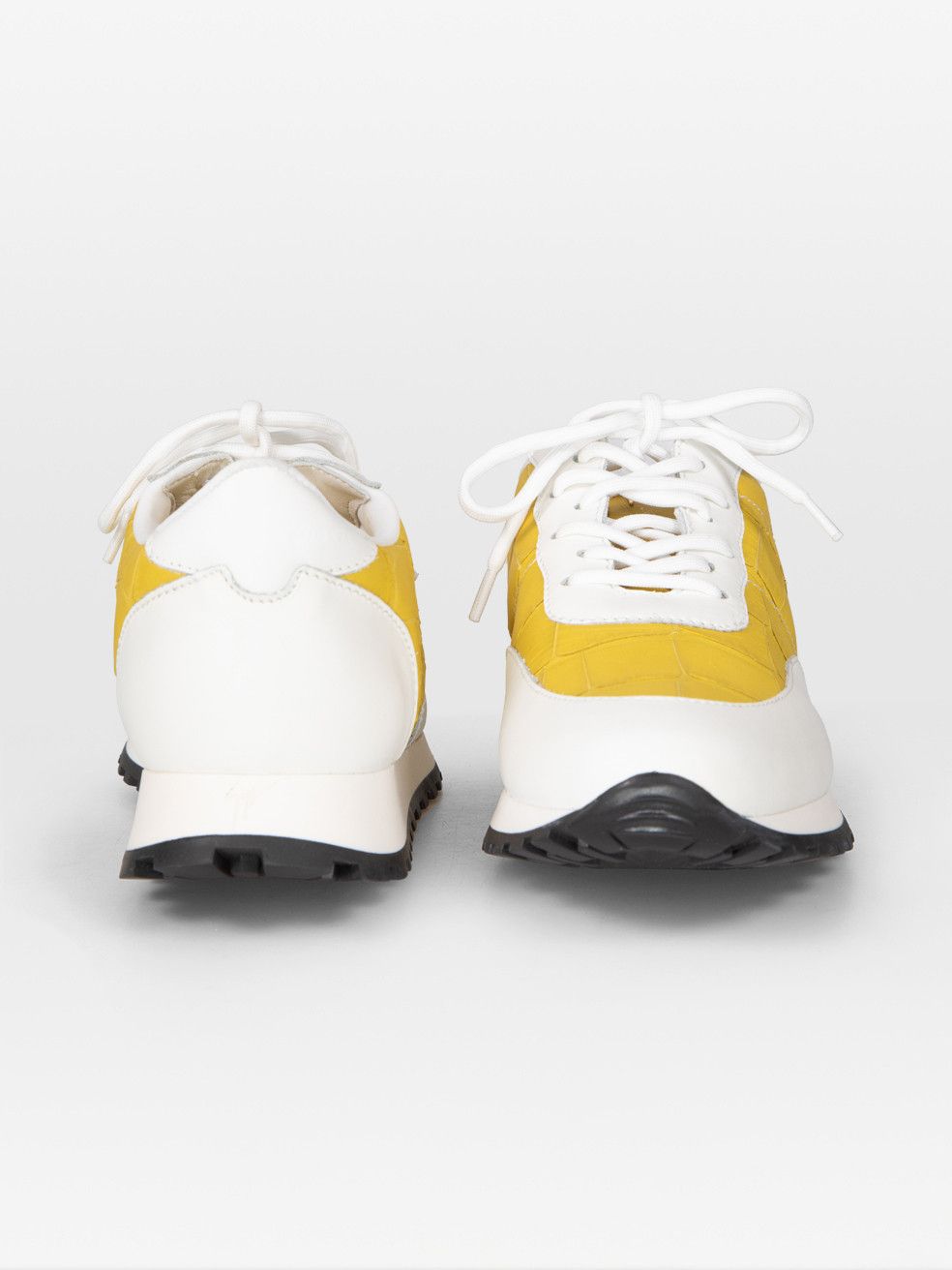 Giuseppe Zanotti Yellow Leather Jimi Running Trainers Size US 9.5 / IT 39.5 - 3 Thumbnail