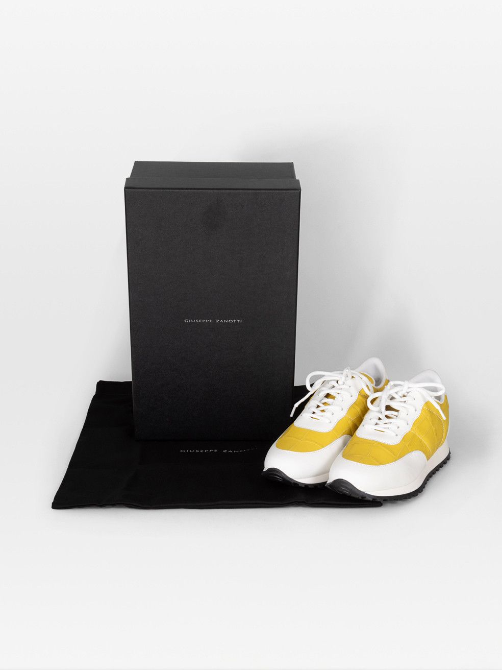 Giuseppe Zanotti Yellow Leather Jimi Running Trainers Size US 9.5 / IT 39.5 - 6 Thumbnail